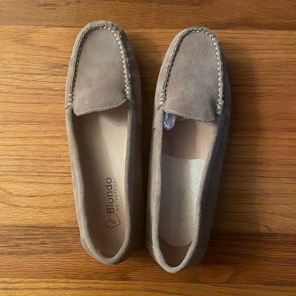 Beige flats